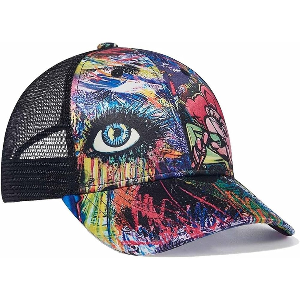 Men Mesh Snap Back Trucker Hat